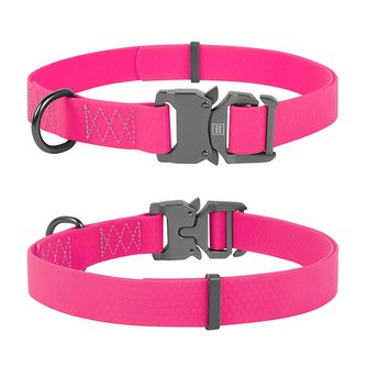 Obojek voděodolný Waudog Collartex Fastex růžový (35-58cm/2,5cm)
