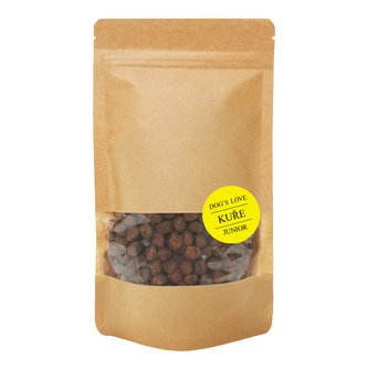 Vzorek Dog's Love Kuře Junior granule 150g