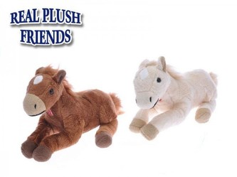 Kůň plyšový 25cm se zvukem asst 2 barvy