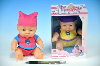 Miminko tvrdé tělo plast 20cm asst 2 barvy v krabičce