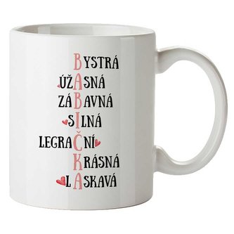 Bohemia Gifts Keramický hrnek 350 ml - babička