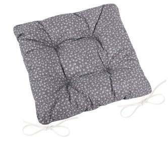 Sedák Adéla prošívaný - šedý kvítek - 40x40 cm, prošívaný