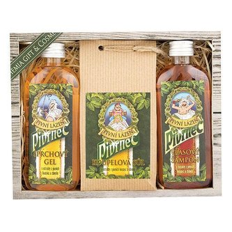 Bohemia Gifts Kosmetická sada Pivrnec  – gel 100ml, sůl 150 g a šampon 100ml