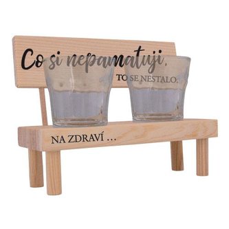 Bohemia Gifts Dřevěný stojánek se skleničkami - co si nepamatuji ...