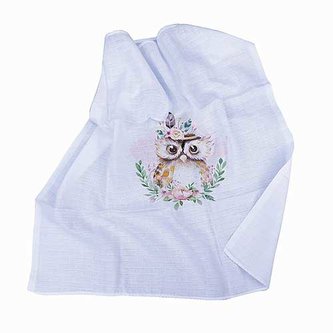 Bohemia Gifts Dětská bavlněná plenka - sova