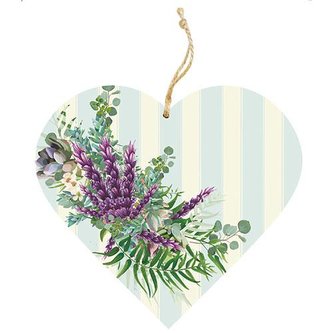 Bohemia Gifts Dřevěné vonítko do prádla - srdce – levandule