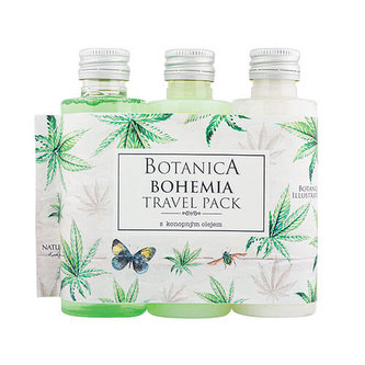Bohemia Gifts Botanica cestovní balení – gel 75ml, šampon 75ml, mléko 75ml - konopí
