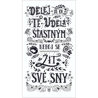 Bohemia Gifts Dekorační obraz 20 x 40 cm - Žít své sny