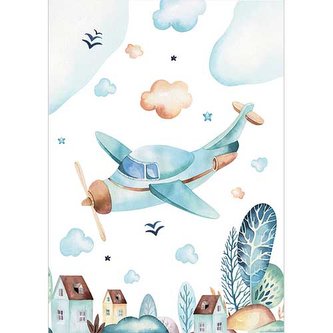 Bohemia Gifts Plakát pro děti formát A4 - letadlo