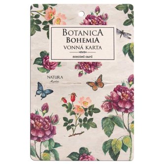 Bohemia Gifts Botanica vonná karta 10,5 x 16 cm - růže