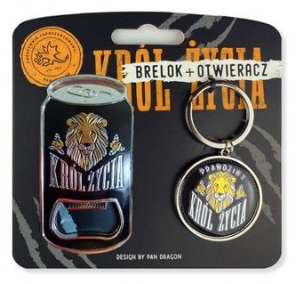 Zestaw brelok + otwieracz Król Życia