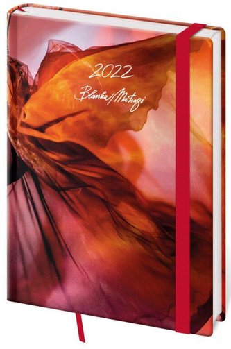 Diář 2022 Vario - Matragi Red s gumičkou, denní, A5