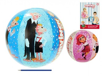 Míč nafukovací Spejbl a Hurvínek 3D 40cm; 2 barvy; v sáčku - 1 kus