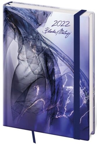 Diář 2022 Vario - Matragi Blue s gumičkou, denní, A5 Diář 2022 Vario - Matragi Blue s gumičkou, denní, A5