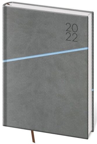 Diář 2022 Grife - šedo/modrý, týdenní, A5