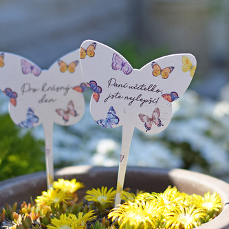 HOUSEDECOR Zápich s motýly - Paní učitelko, jste nejlepší!