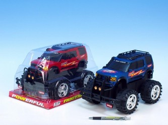 Auto velká kola plast 27cm na setrvačník 3 barvy v krabičce - 1 kus