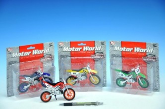 Motorka kov 12cm; 4 barvy na kartě - 1 kus