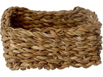 košík hranatý nízký střední 22x22x10cm mořská tráva