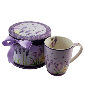 Porcelánový hrnek, 340 ml - Levandule, II. jakost