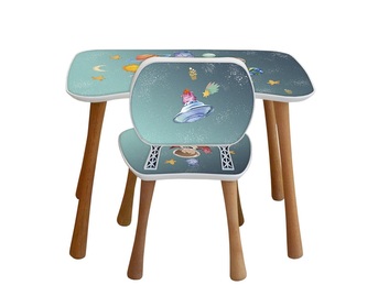Dětský stolek s židličkou, 3- 5 let, Vesmír