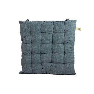 Podsedák prošívaný 40*40 cm, modro-šedý