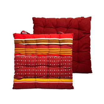 Podsedák prošívaný 40*40 cm, Červený