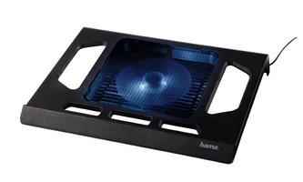HAMA chladící stojan pro notebook/ do 17,3\"/ USB/ LED podsvícení/ černý