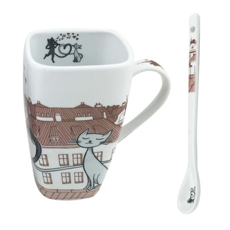 Porcelánový hrnek Kočky ve městě 600 ml, II. jakost