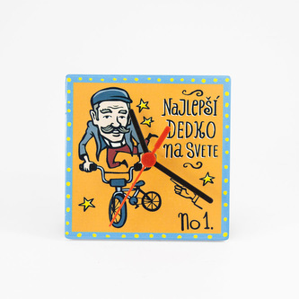 Hodiny keramické 11 cm, najlepší dedko