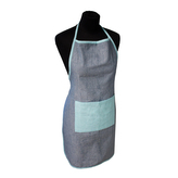 Kuchyňská zástěra z recyklované bavlny, 60*80 cm, modrá