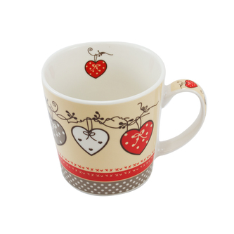 Hrnek porc. 500 ml, srdíčka