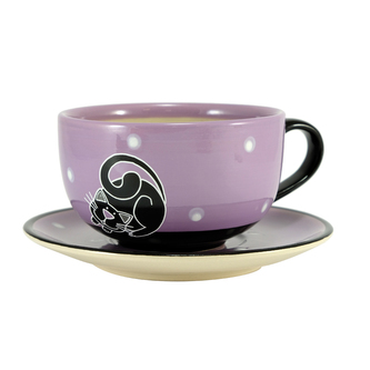 šálka s tanierikom mačka