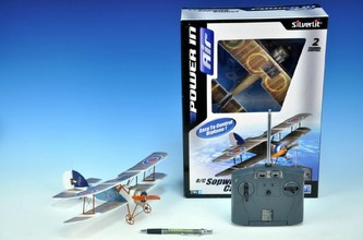 Letadlo RC Sopwith Camel pěnové 23x28cm na vysílačku na baterie, 2 barvy, v krabici - 1 kus