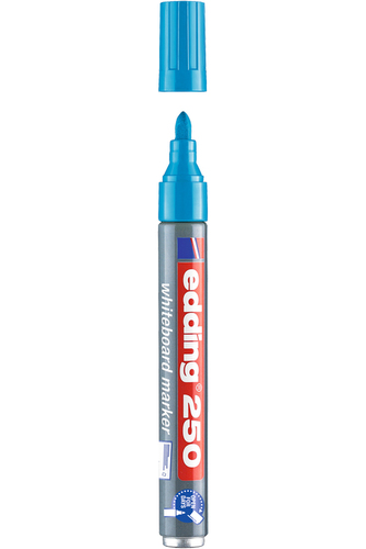 Popisovač EDDING 250 na bílé tabule, světle modrý