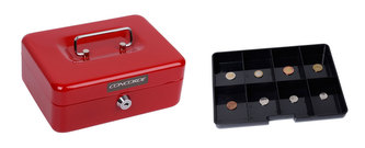 Kovová pokladna CONCORDE 22, červená