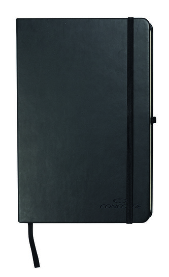 Zápisník CONCORDE Neapol A6 linka 9mm, 80l, černá