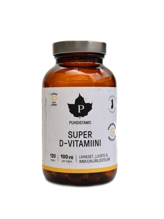 Puhdistamo - Super Vitamin D 4000iu 120 kapslí