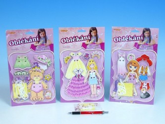 Obliekanie šnurovanie drevo; 3 druhy na karte - 1 kus