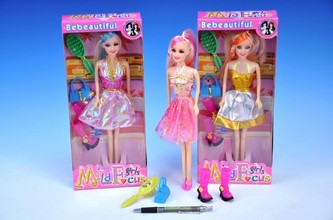 Panenka plast 29cm s doplňky , 3 druhy, v krabičce - 1 kus