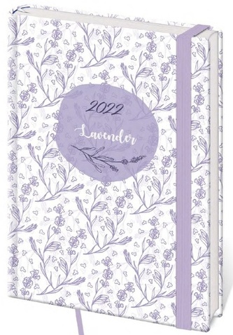 Diář 2022 A7 LYRA týdenní L263 Lavender