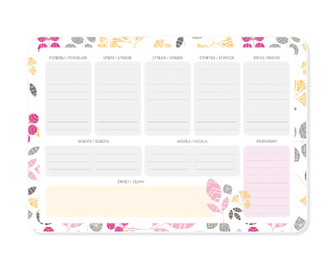 Stolní plánovač týdenní A4 Leaves