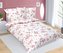 Povlečení flanelové - růžová růže - 140x220, 70x90 cm