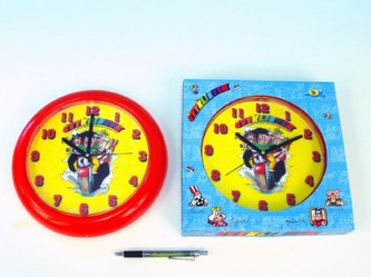 Hodiny Čtyřlístek 25,5x3,1cm na baterie; 2 druhy; v krabičce - 1 kus