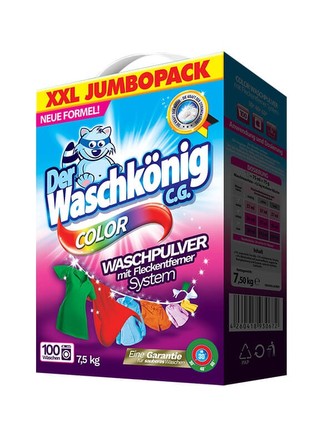 WaschKönig prací prášek 7,5 kg Color - 100 praní