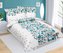 Povlečení flanelové - mentolový květ - 140x220, 70x90 cm