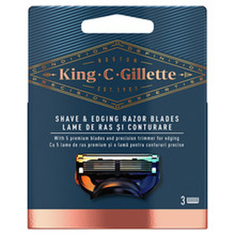 Gillette Náhradní hlavice King (Shave & Edging Razor Blades) Varianta 5 ks man