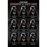 Plakát Star Wars - Expressions of Darth Vader