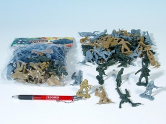 Vojáci sada plast 5cm asst 3 barvy 50ks v balení