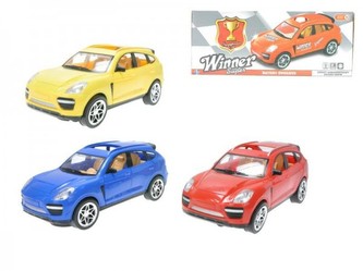 Auto plast 20cm narážecí s otevíracím dveřmí na baterie se zvukem se světlem 3 barvy v krabičce - 1kus